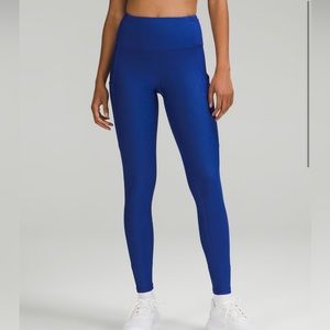Blue Lululemon Wunder Train with pockets